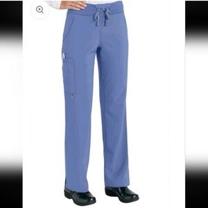 Med Couture Ceil Blue Scrub Pants Petite Medium NWT